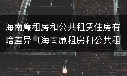 海南廉租房和公共租赁住房有啥差异（海南廉租房和公共租赁住房有啥差异嘛）