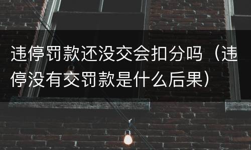 违停罚款还没交会扣分吗（违停没有交罚款是什么后果）
