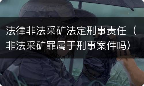 法律非法采矿法定刑事责任（非法采矿罪属于刑事案件吗）