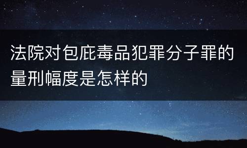 法院对包庇毒品犯罪分子罪的量刑幅度是怎样的