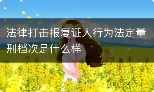 法律打击报复证人行为法定量刑档次是什么样