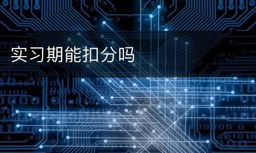 实习期能扣分吗