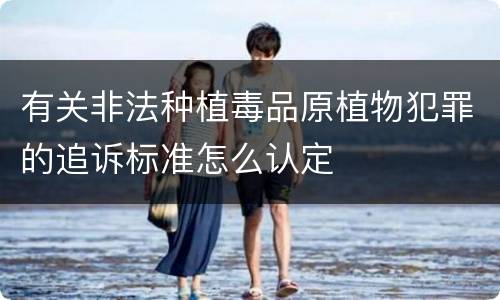 有关非法种植毒品原植物犯罪的追诉标准怎么认定