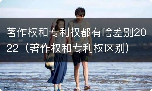 著作权和专利权都有啥差别2022（著作权和专利权区别）