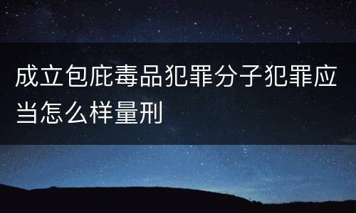 成立包庇毒品犯罪分子犯罪应当怎么样量刑