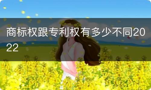 商标权跟专利权有多少不同2022