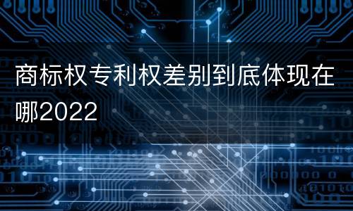 商标权专利权差别到底体现在哪2022