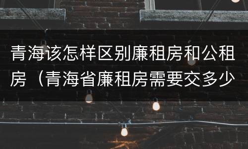 青海该怎样区别廉租房和公租房（青海省廉租房需要交多少钱）