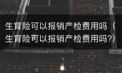 生育险可以报销产检费用吗（生育险可以报销产检费用吗?）