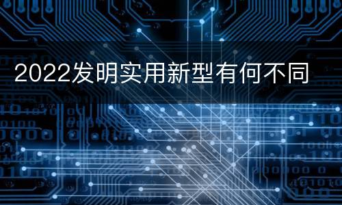 2022发明实用新型有何不同