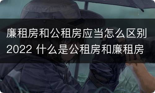 廉租房和公租房应当怎么区别2022 什么是公租房和廉租房