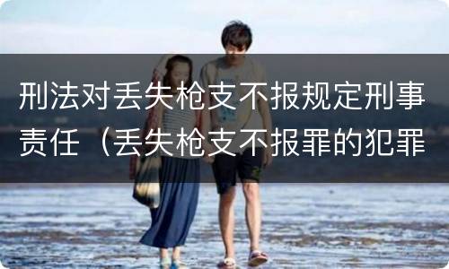 刑法对丢失枪支不报规定刑事责任（丢失枪支不报罪的犯罪主体只能是）