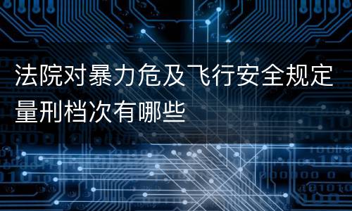 法院对暴力危及飞行安全规定量刑档次有哪些