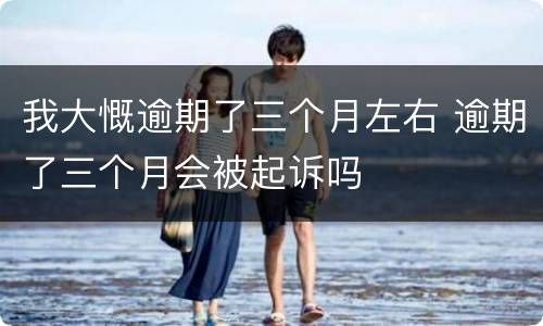 我大慨逾期了三个月左右 逾期了三个月会被起诉吗