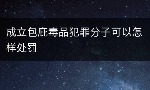 成立包庇毒品犯罪分子可以怎样处罚