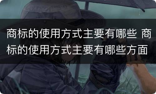 商标的使用方式主要有哪些 商标的使用方式主要有哪些方面