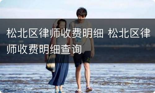 松北区律师收费明细 松北区律师收费明细查询