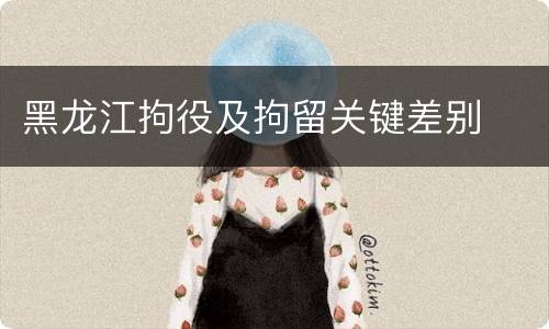 黑龙江拘役及拘留关键差别