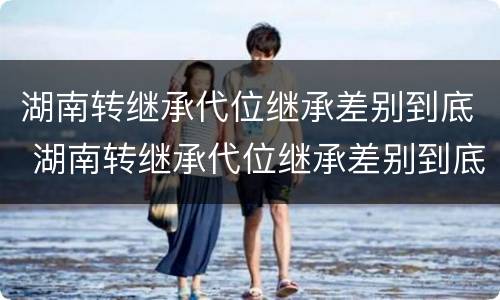 湖南转继承代位继承差别到底 湖南转继承代位继承差别到底有多大