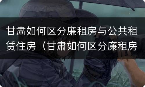 甘肃如何区分廉租房与公共租赁住房（甘肃如何区分廉租房与公共租赁住房区别）