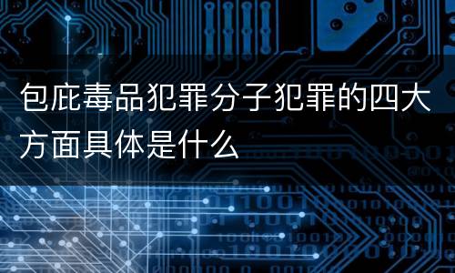 包庇毒品犯罪分子犯罪的四大方面具体是什么