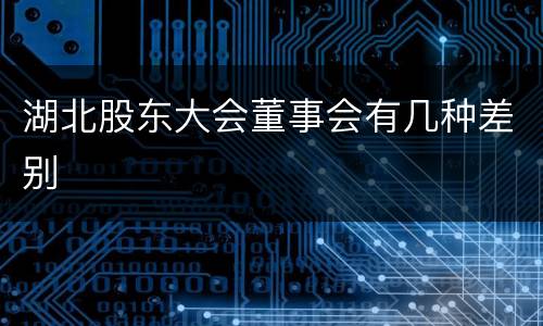 湖北股东大会董事会有几种差别