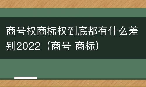 商号权商标权到底都有什么差别2022（商号 商标）