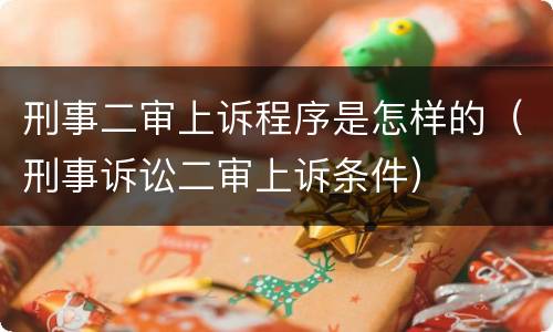 刑事二审上诉程序是怎样的（刑事诉讼二审上诉条件）