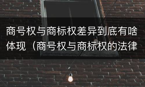 商号权与商标权差异到底有啥体现（商号权与商标权的法律冲突与解决）