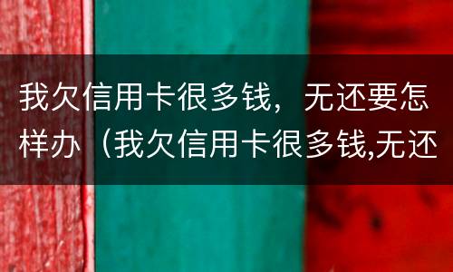 我欠信用卡很多钱，无还要怎样办（我欠信用卡很多钱,无还要怎样办呢）