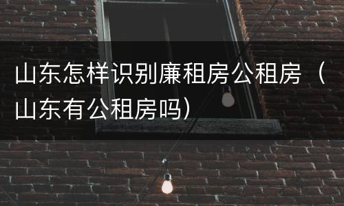 山东怎样识别廉租房公租房（山东有公租房吗）