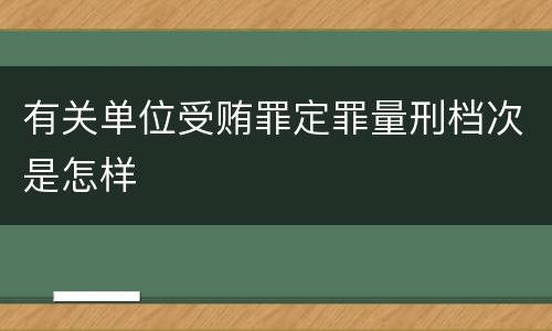 有关单位受贿罪定罪量刑档次是怎样