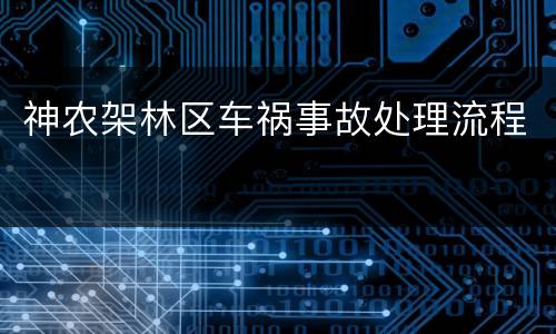 神农架林区车祸事故处理流程