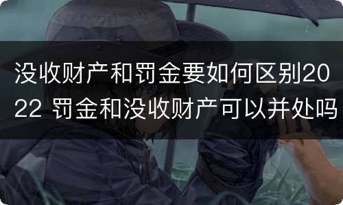 没收财产和罚金要如何区别2022 罚金和没收财产可以并处吗