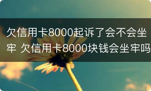 欠信用卡8000起诉了会不会坐牢 欠信用卡8000块钱会坐牢吗