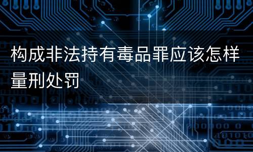 构成非法持有毒品罪应该怎样量刑处罚