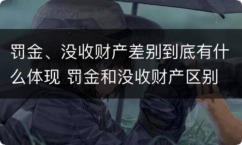 罚金、没收财产差别到底有什么体现 罚金和没收财产区别