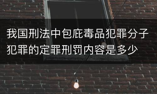 我国刑法中包庇毒品犯罪分子犯罪的定罪刑罚内容是多少