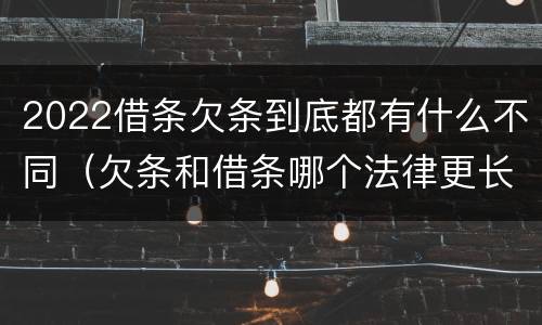 2022借条欠条到底都有什么不同（欠条和借条哪个法律更长）