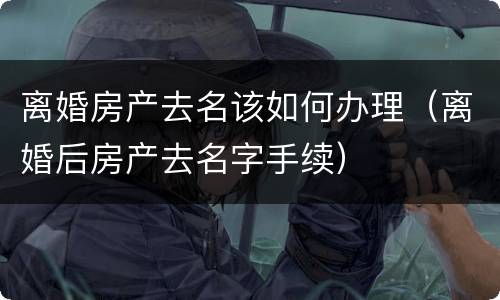 离婚房产去名该如何办理（离婚后房产去名字手续）