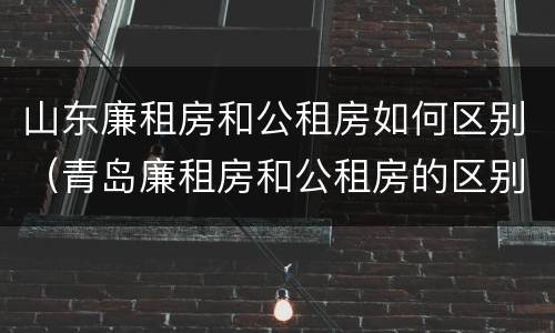 山东廉租房和公租房如何区别（青岛廉租房和公租房的区别）