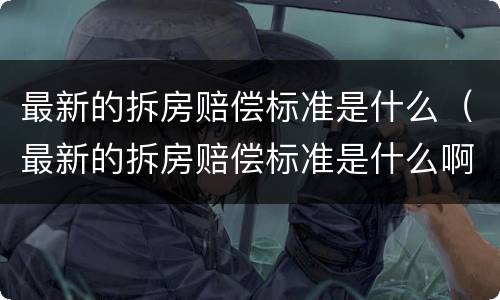 最新的拆房赔偿标准是什么（最新的拆房赔偿标准是什么啊）
