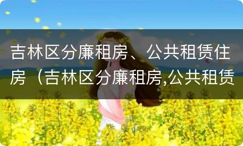 吉林区分廉租房、公共租赁住房（吉林区分廉租房,公共租赁住房）