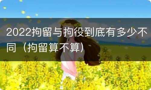 2022拘留与拘役到底有多少不同（拘留算不算）