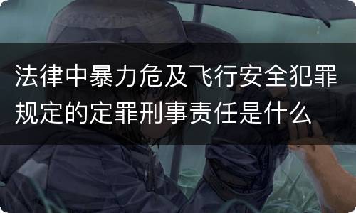 法律中暴力危及飞行安全犯罪规定的定罪刑事责任是什么