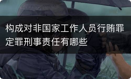 构成对非国家工作人员行贿罪定罪刑事责任有哪些