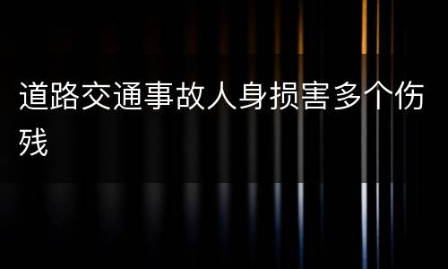道路交通事故人身损害多个伤残