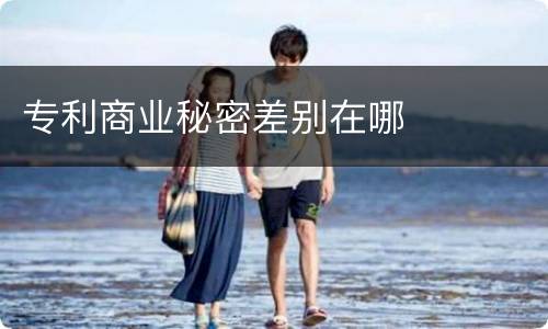 专利商业秘密差别在哪