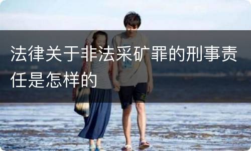 法律关于非法采矿罪的刑事责任是怎样的