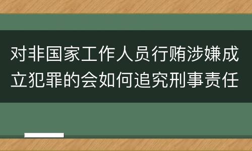 对非国家工作人员行贿涉嫌成立犯罪的会如何追究刑事责任